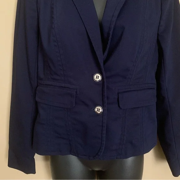 New York & Co Dark Blue Button Skirt Suit - Picture 6 of 15